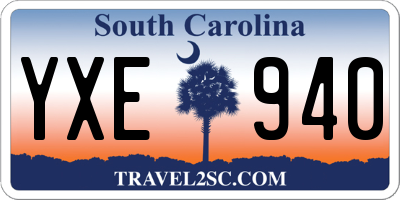 SC license plate YXE940