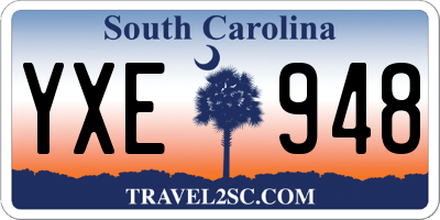 SC license plate YXE948