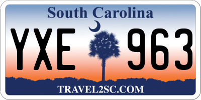 SC license plate YXE963