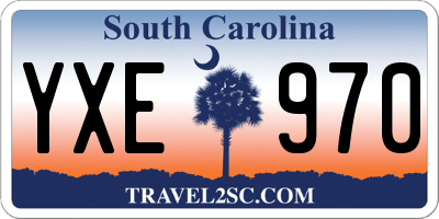 SC license plate YXE970