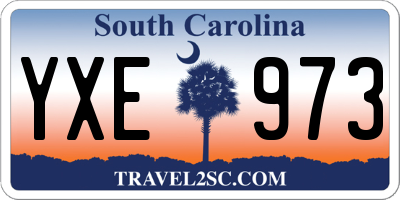 SC license plate YXE973