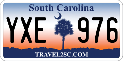 SC license plate YXE976