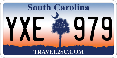 SC license plate YXE979