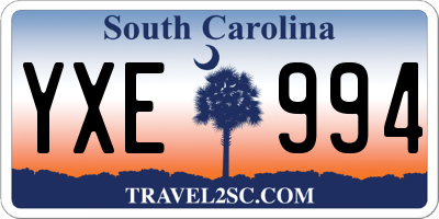 SC license plate YXE994