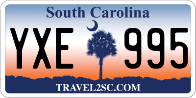 SC license plate YXE995