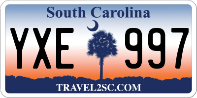 SC license plate YXE997
