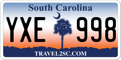 SC license plate YXE998