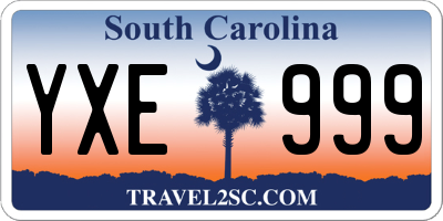 SC license plate YXE999