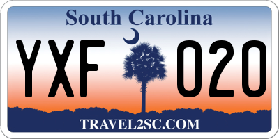 SC license plate YXF020