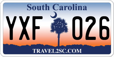 SC license plate YXF026