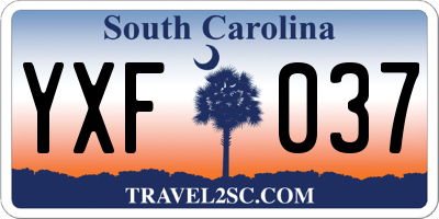 SC license plate YXF037