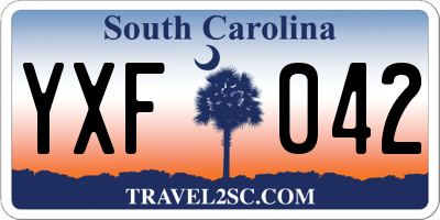 SC license plate YXF042