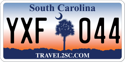 SC license plate YXF044