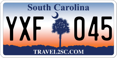 SC license plate YXF045
