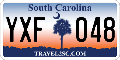 SC license plate YXF048