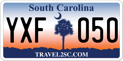 SC license plate YXF050