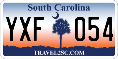 SC license plate YXF054