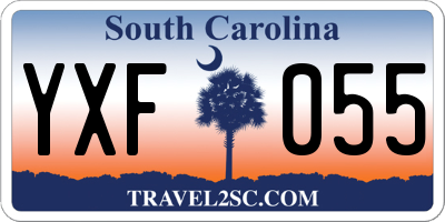 SC license plate YXF055