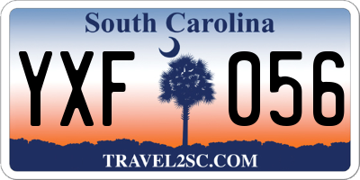 SC license plate YXF056