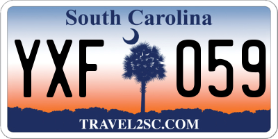 SC license plate YXF059