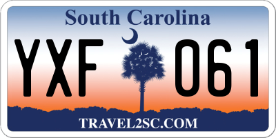 SC license plate YXF061