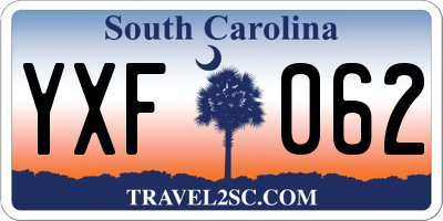 SC license plate YXF062