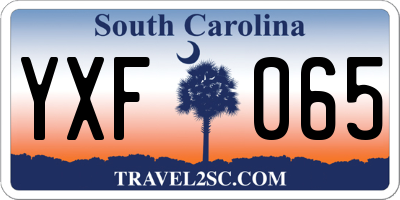 SC license plate YXF065