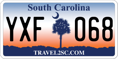 SC license plate YXF068