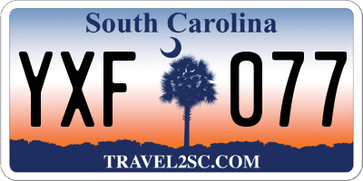SC license plate YXF077