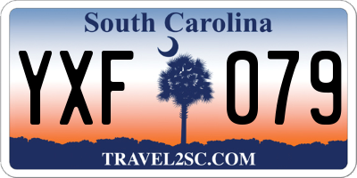 SC license plate YXF079