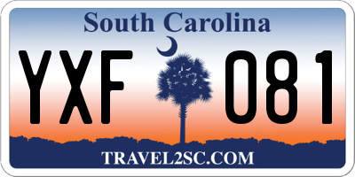 SC license plate YXF081