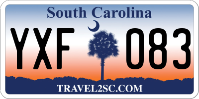 SC license plate YXF083