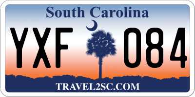 SC license plate YXF084