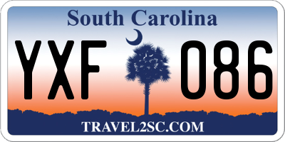 SC license plate YXF086