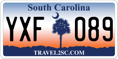SC license plate YXF089