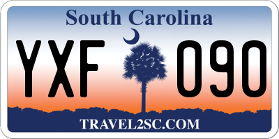 SC license plate YXF090