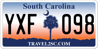SC license plate YXF098