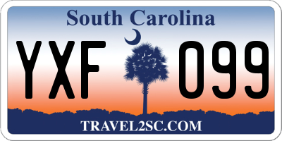 SC license plate YXF099