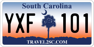 SC license plate YXF101