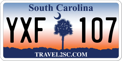 SC license plate YXF107