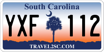 SC license plate YXF112
