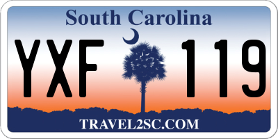 SC license plate YXF119