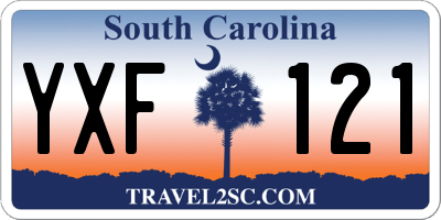 SC license plate YXF121