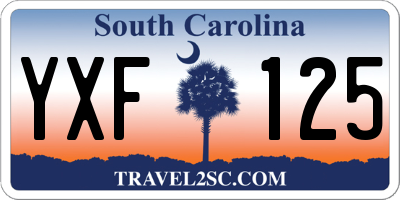 SC license plate YXF125