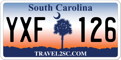 SC license plate YXF126