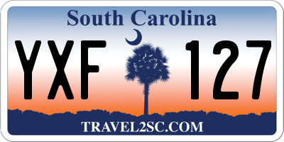 SC license plate YXF127