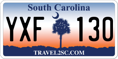 SC license plate YXF130