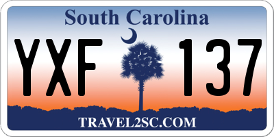 SC license plate YXF137