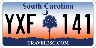 SC license plate YXF141