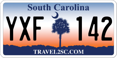 SC license plate YXF142
